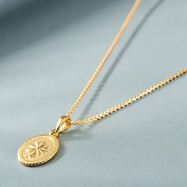 14K Gold Diamond Pendant Necklace